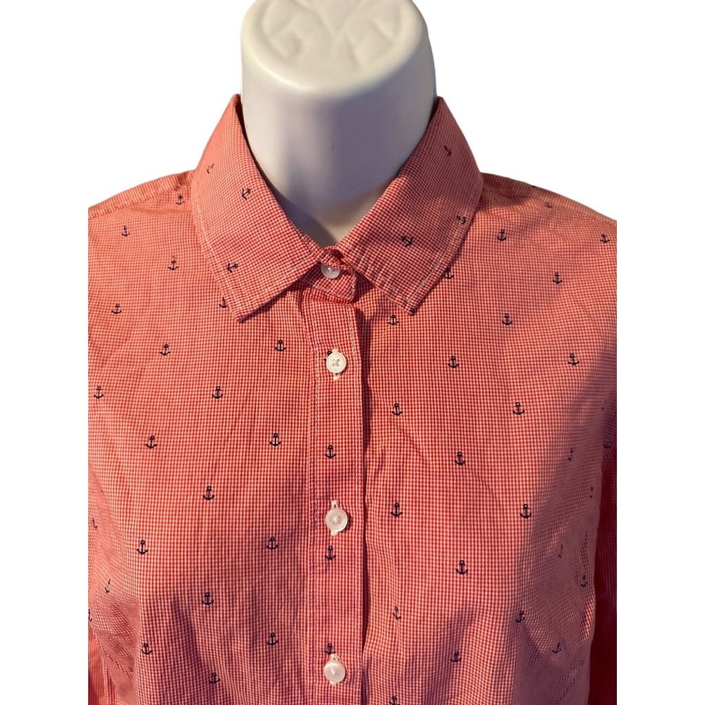 Tommy Hilfiger Checked Anchor Button Up Shirt Siz… - image 4